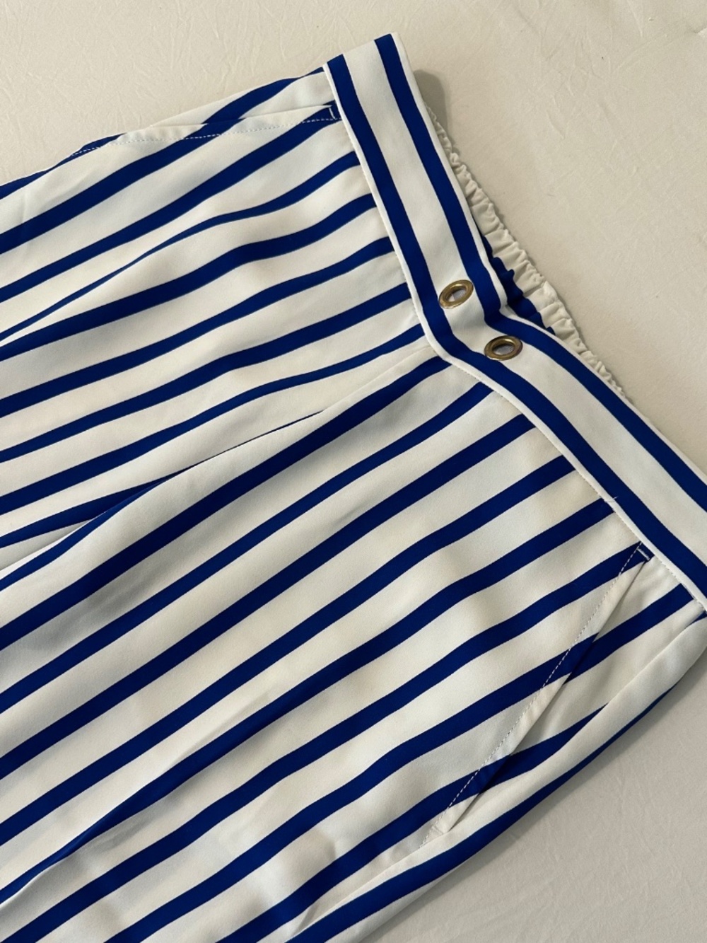 Lauren Ralph Lauren 2-Pc Set: Striped Wide Leg Pants & Pointelle Cardigan Size S - Picture 4 of 6